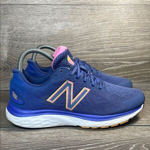 New Balance 680 v7 Fresh Foam Night Sky Aura Blue Pink Women’s Sz 7.5B Sneakers